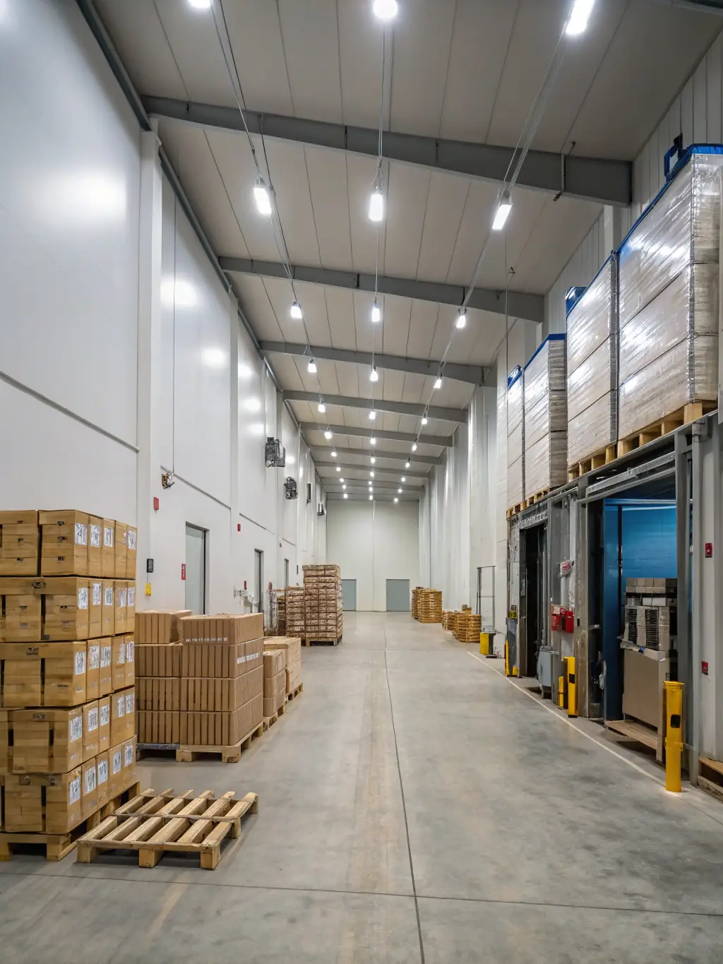 A photo of a large shipment of goods being processed in a Kura warehouse, highlighting their capacity for handling large volumes.